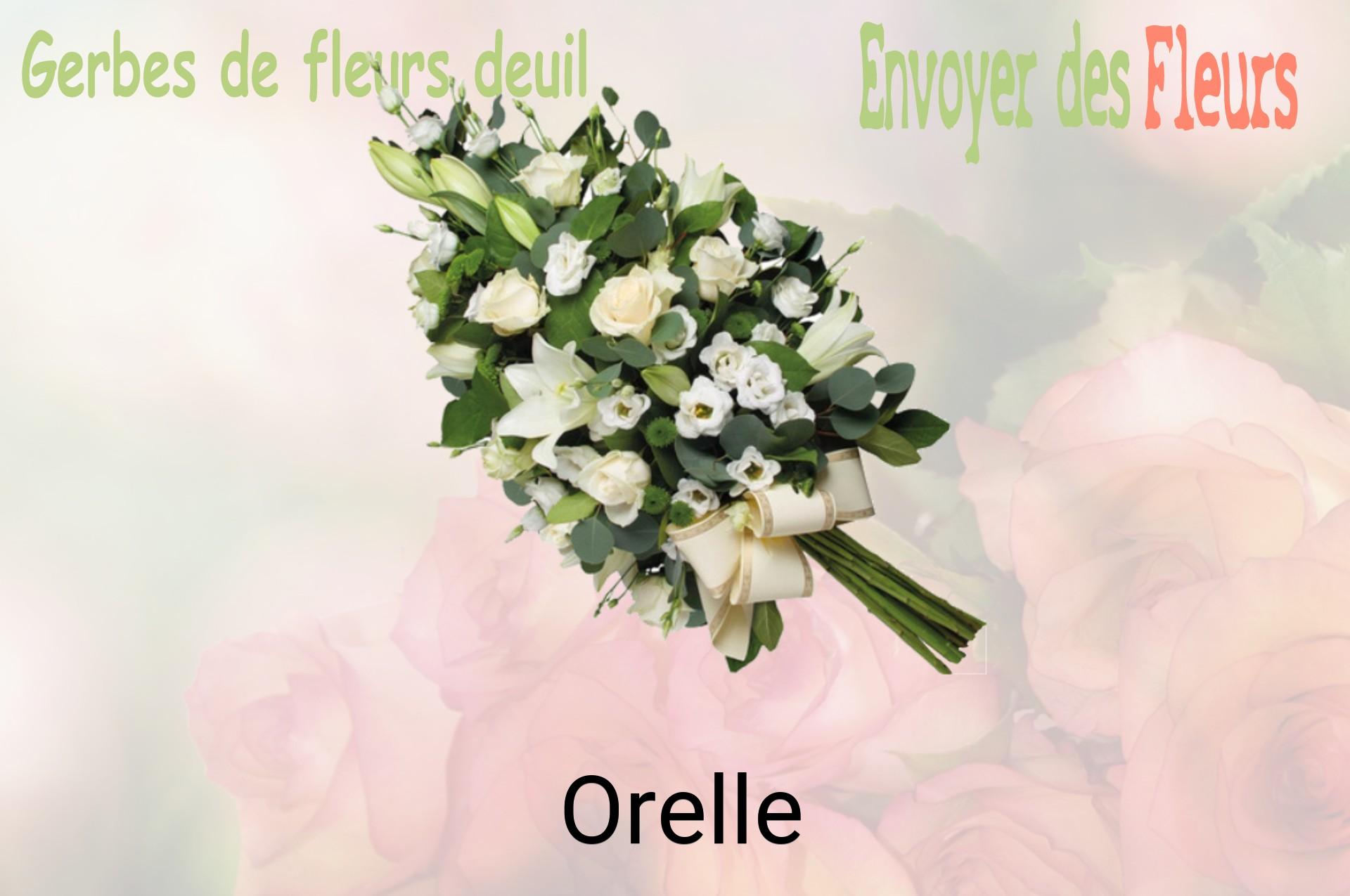 Gerbe de fleurs de deuil livrée à Orelle